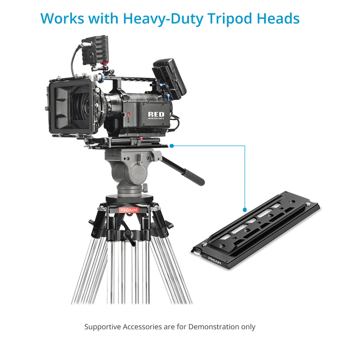 Proaim 12" Dovetail Tripod Plate V1 (ARRI Standard) for Heavy Camera Setup