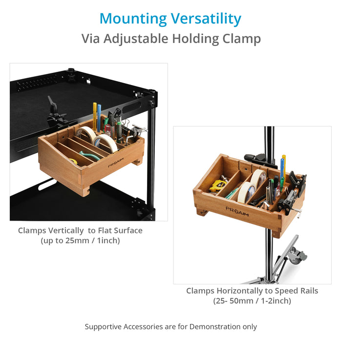 Proaim Camera Assistant Front Wooden Box for Accessories, Tools | For Production Carts