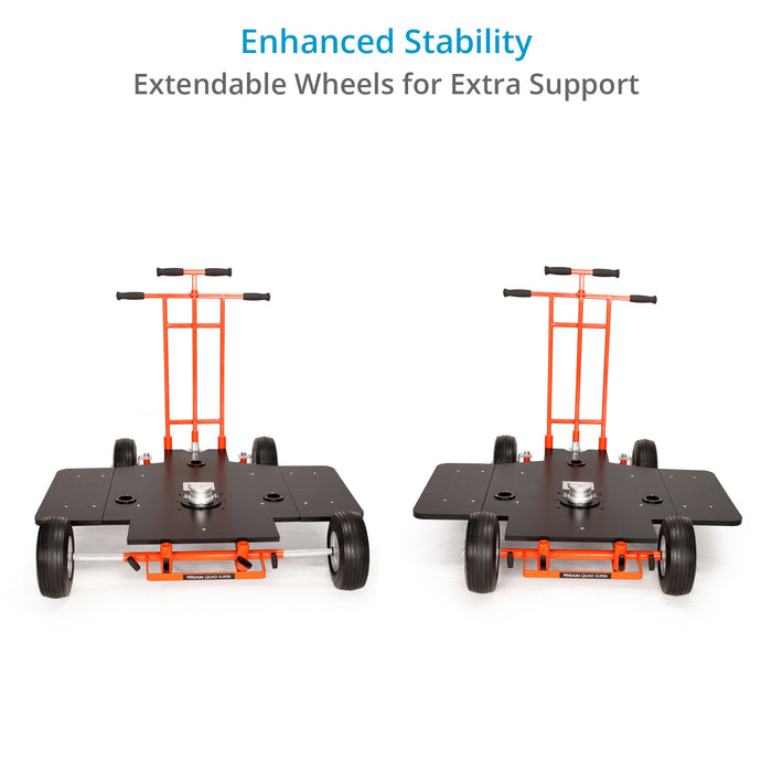 Proaim Quad Super Bazooka Film Camera Doorway Dolly | Rear-Wheel 