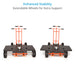 Proaim Quad Super Bazooka Film Camera Doorway Dolly | Rear-Wheel 