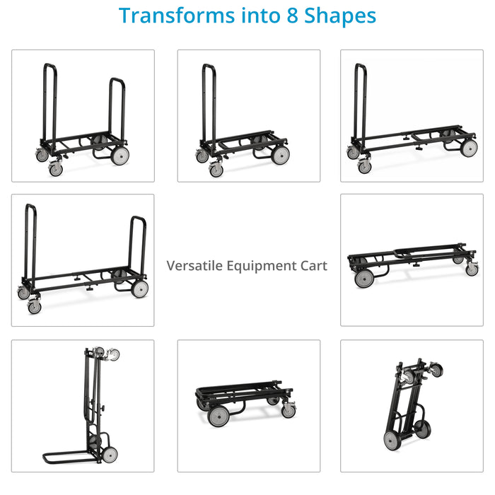 Proaim Vanguard NANO Adjustable Foldable Cart with Wheels | Professional Equipment Platform Cart