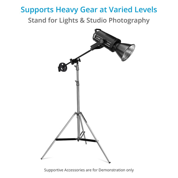 Proaim Low Ninja Baby 5/8” Double Riser Stand for Lights & Studio Phot —